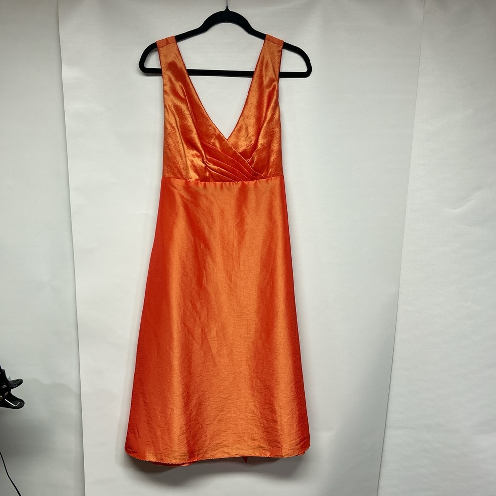 After Six Vibrant Orange Backless Dress